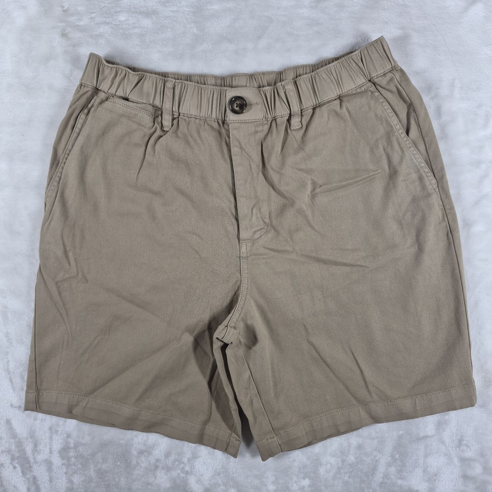Cove USA Shorts Men's 30 Beige 7" Inseam Chino Elastic Waist Stretch Comfort